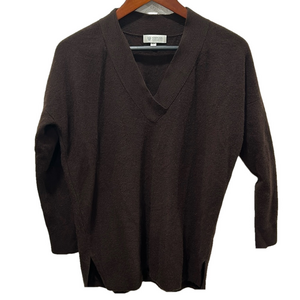 KINROSS cashmere brown long sleeve sweater size 1 GUC